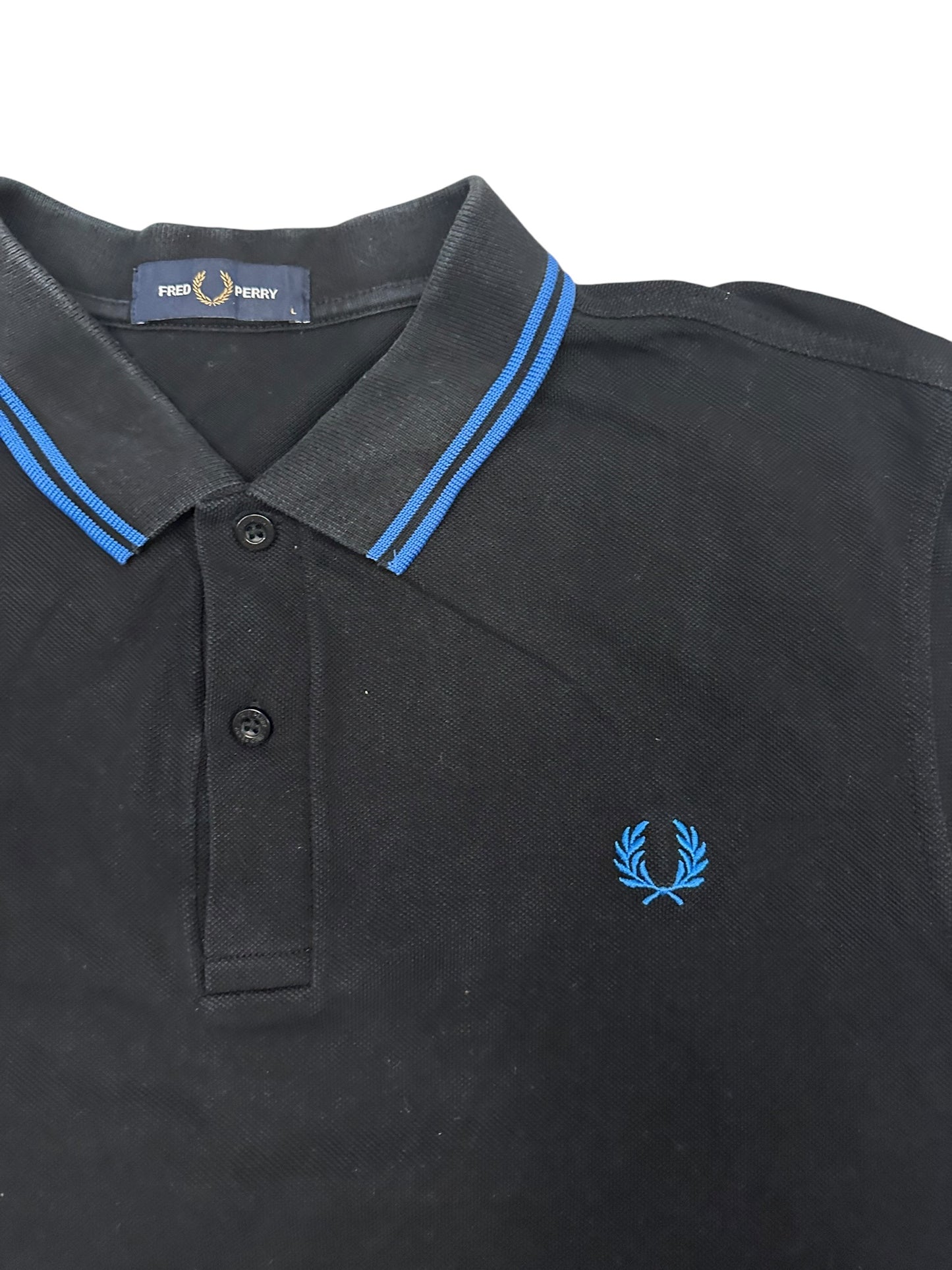 Fred Perry Polo Shirt Schwarz Blau L