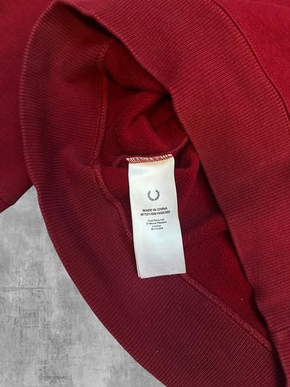 Fred Perry Sweatshirt Rot Weiß S