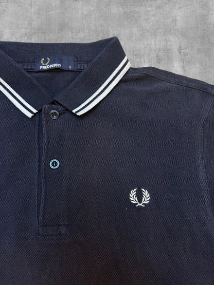 Fred Perry Polo Shirt Schwarz Weiß S