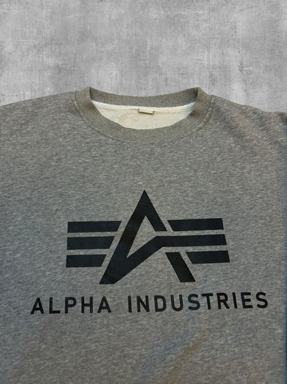 Alpha Industries Felpa Grigio M