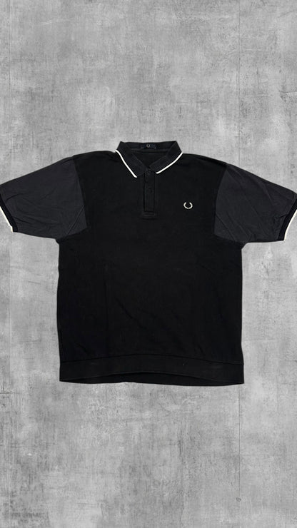 Fred Perry Vintage Polo Shirt Schwarz Weiß L