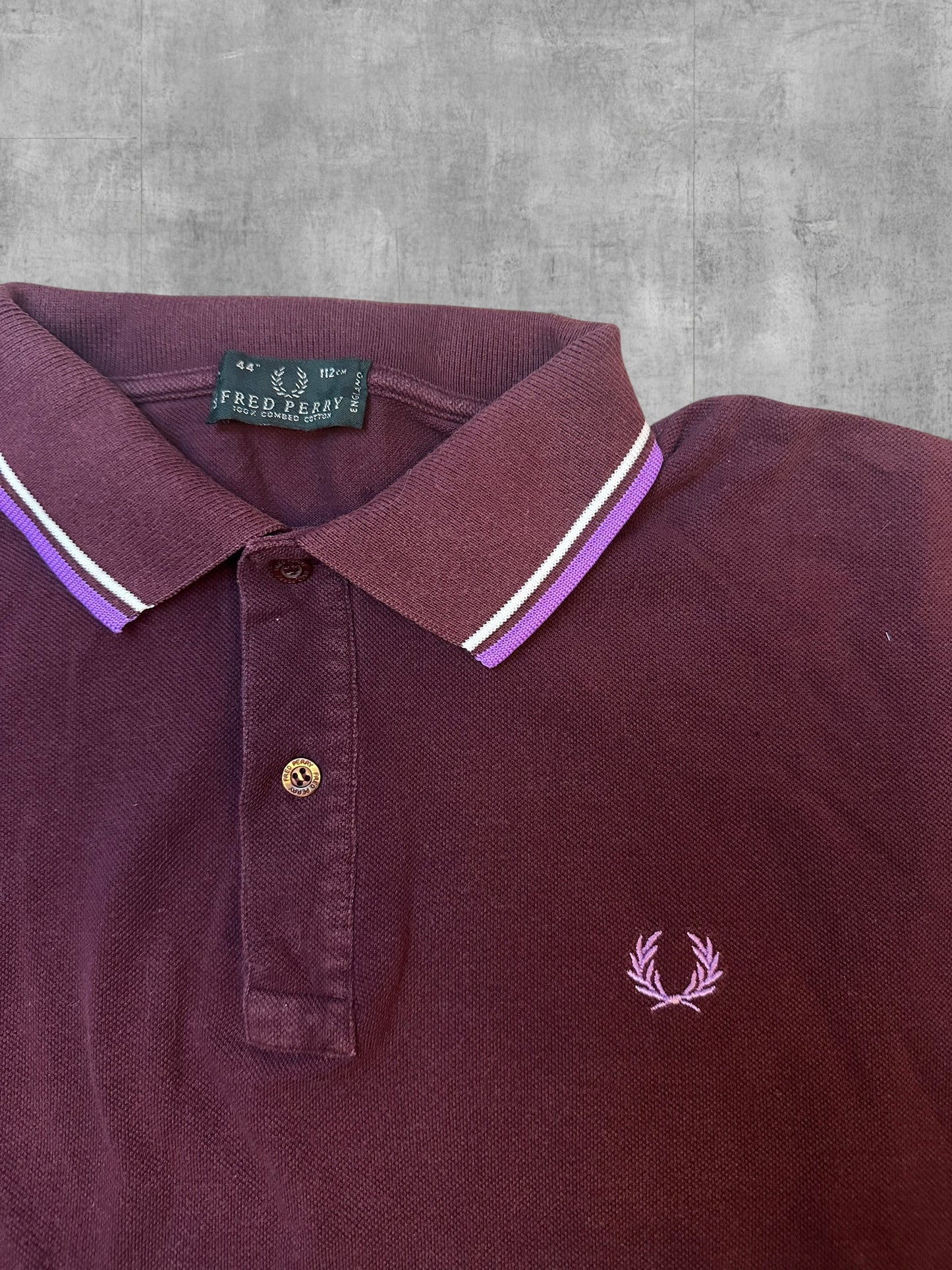 Fred Perry Polo Shirt Weinrot M