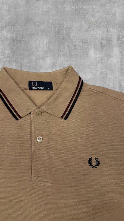 Fred Perry Polo Shirt Braun Schwarz M