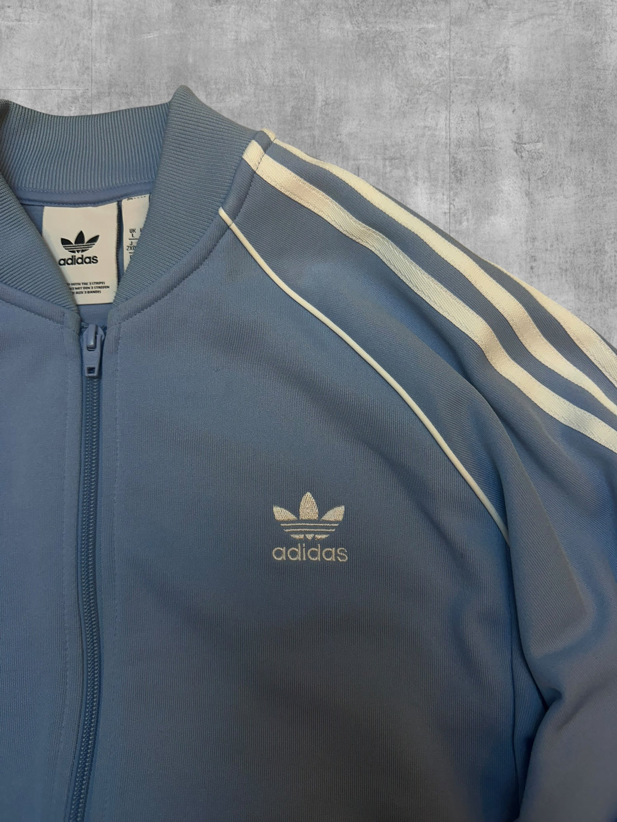 Adidas Firebird Trainingsjacke Babyblau Weiß L