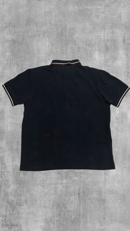 Fred Perry Polo Shirt Schwarz Weinrot L