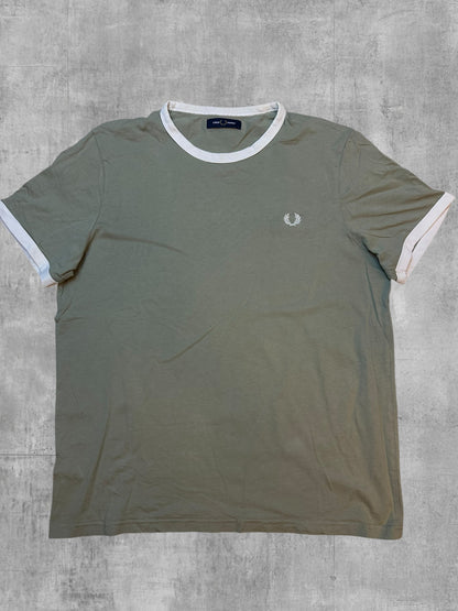 Fred Perry T-shirt Graugrün Weiß L