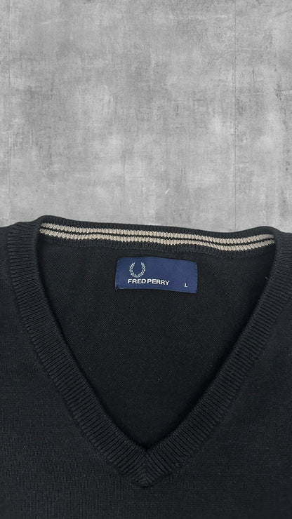 Fred Perry Sweatshirt Sweater Pullover Hoodie Schwarz L