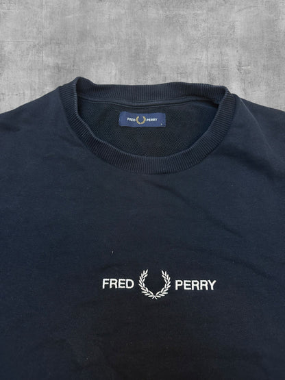 Fred Perry Sweatshirt Schwarz Weiß L