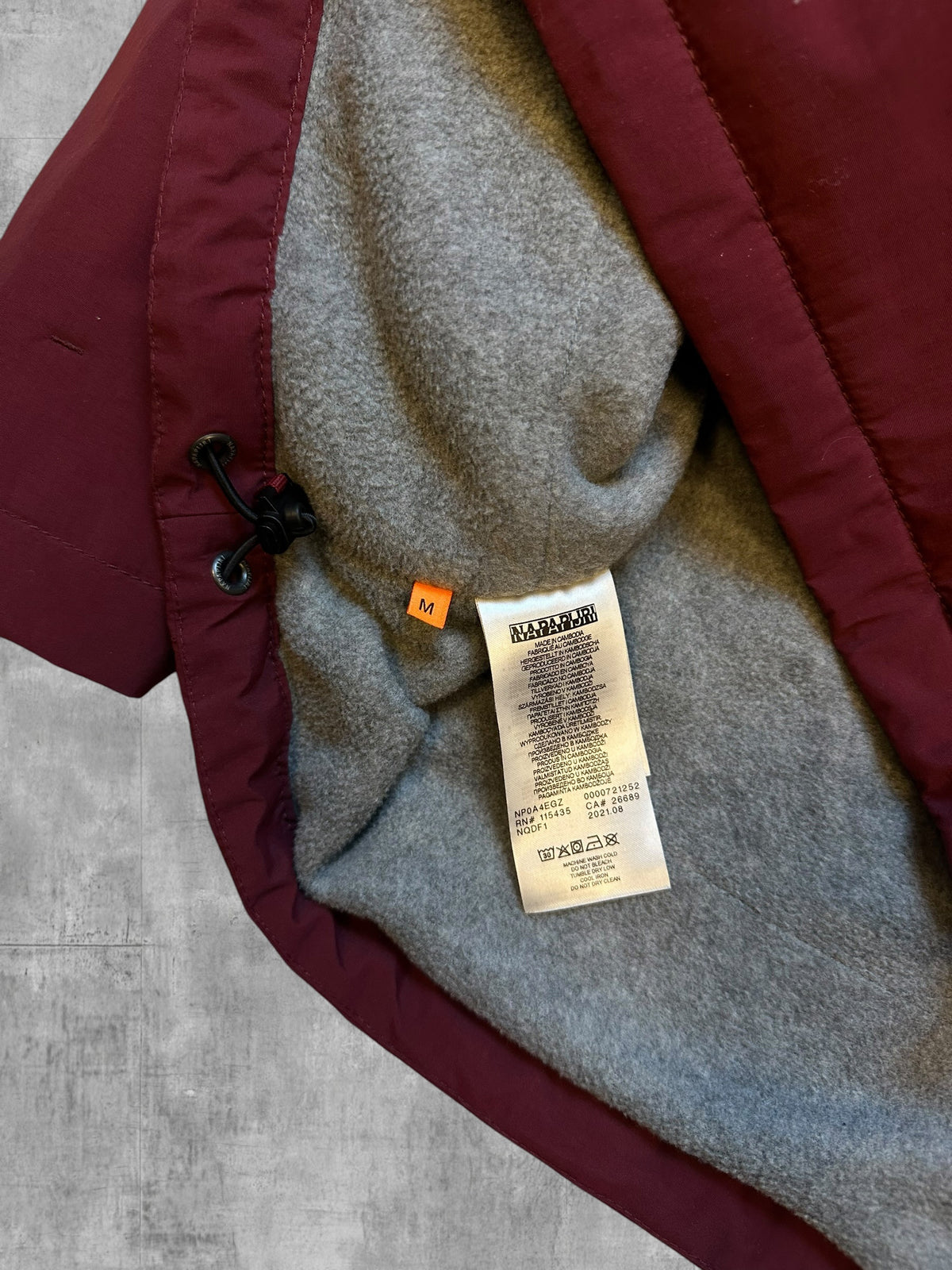 Napapijri Jacke Windbreaker gefüttert Weinrot M