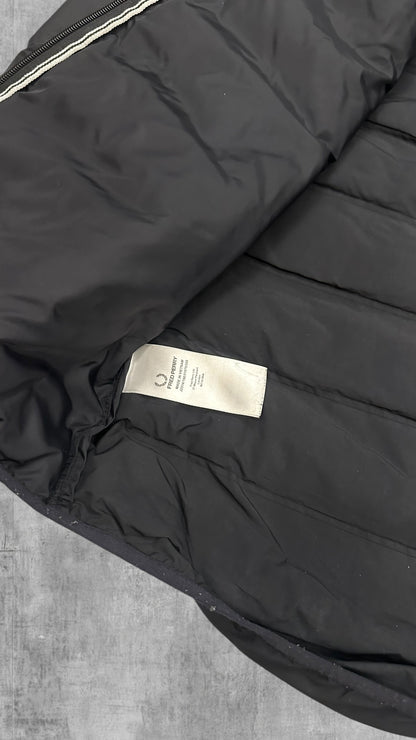 Fred Perry Übergangsjacke Steppjacke Schwarz L