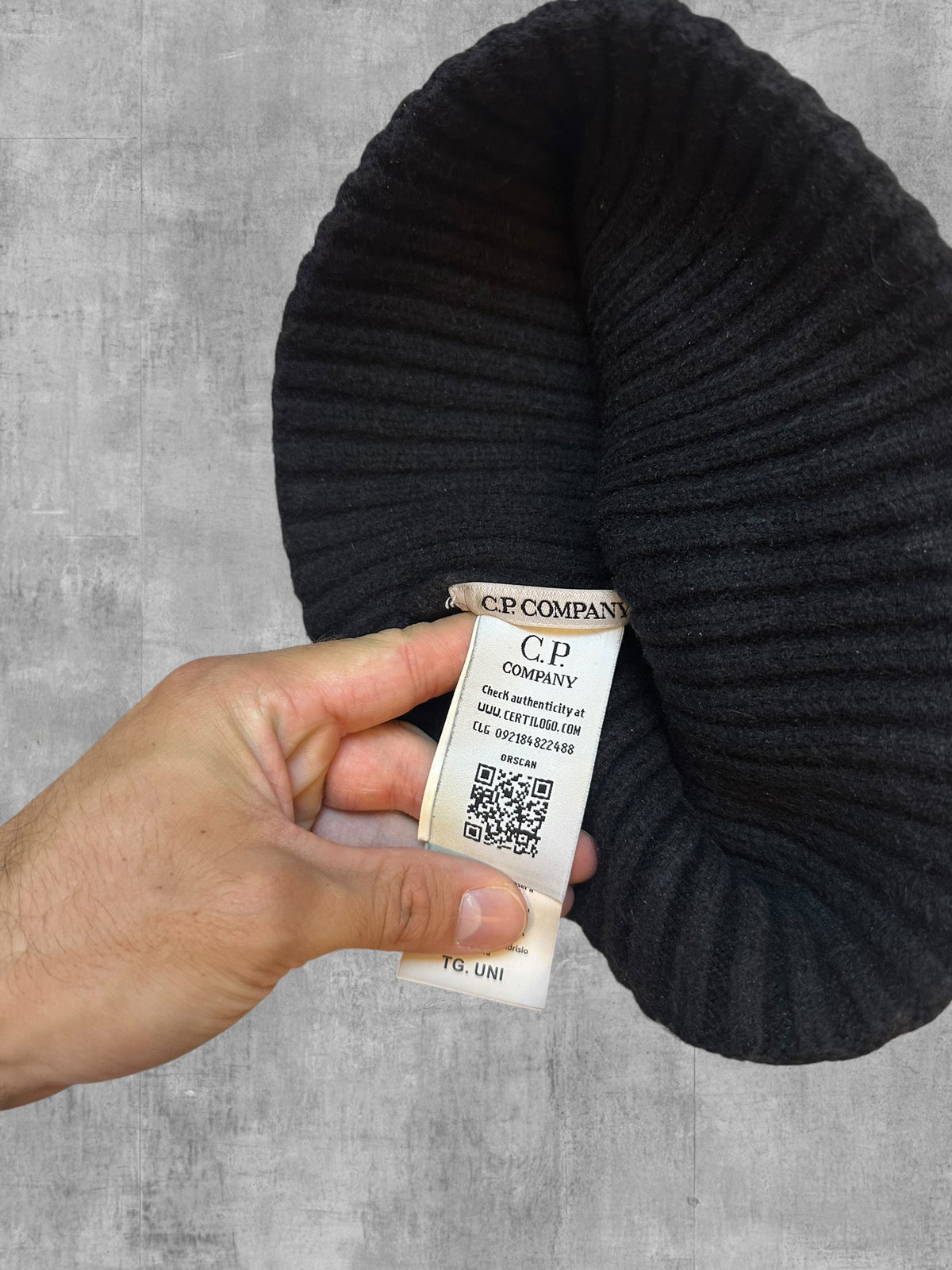 C.P. Company Mütze Beanie Schwarz