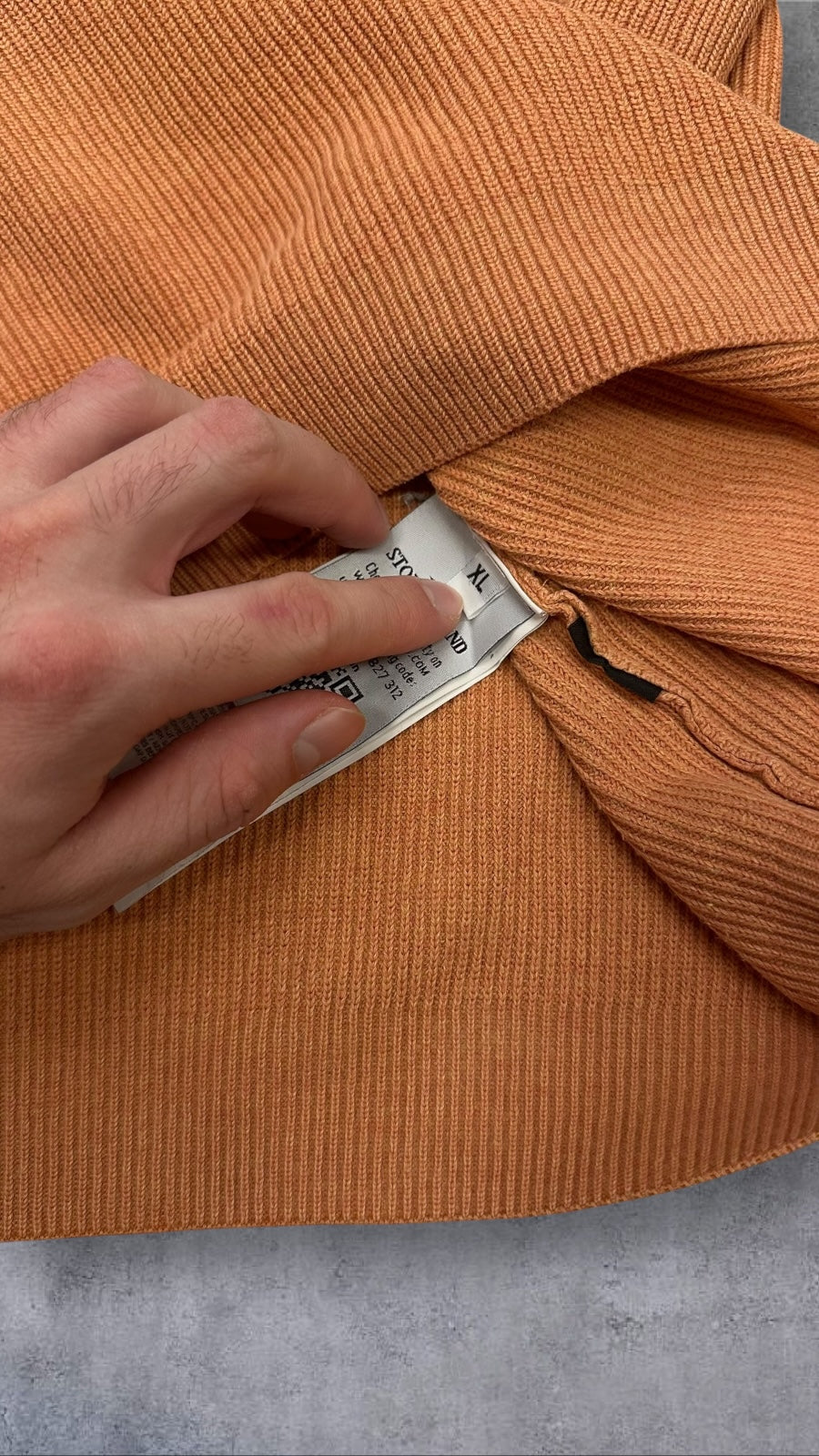 Stone Island Vintage Strick Sweatshirt Orange XL