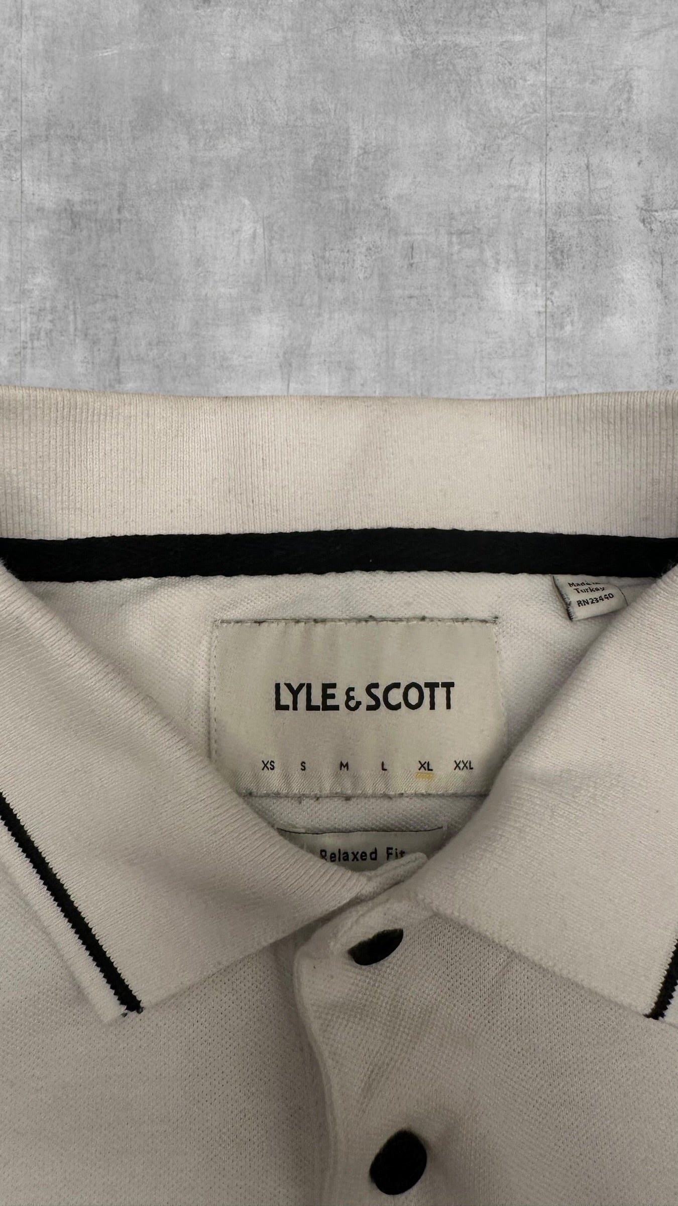 Lyle & Scott Polo Shirt Weiß Schwarz XL
