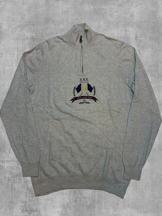 Lyle & Scott Vintage Quarter Zip Jersey Gris claro M