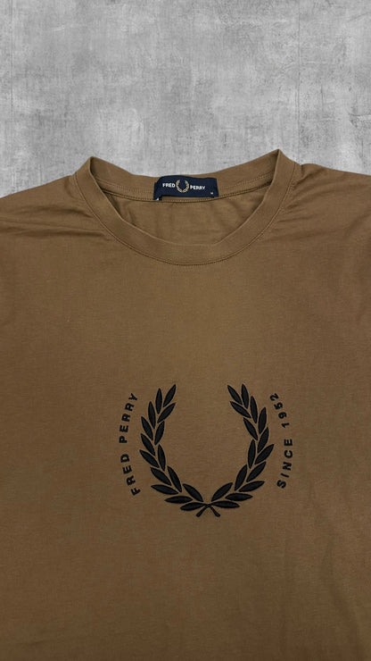Fred Perry T shirt Tee Braun M