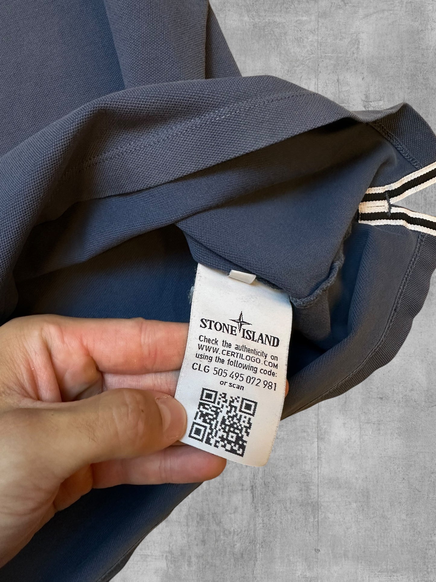 Stone Island Polo Shirt Grau L Slim Fit