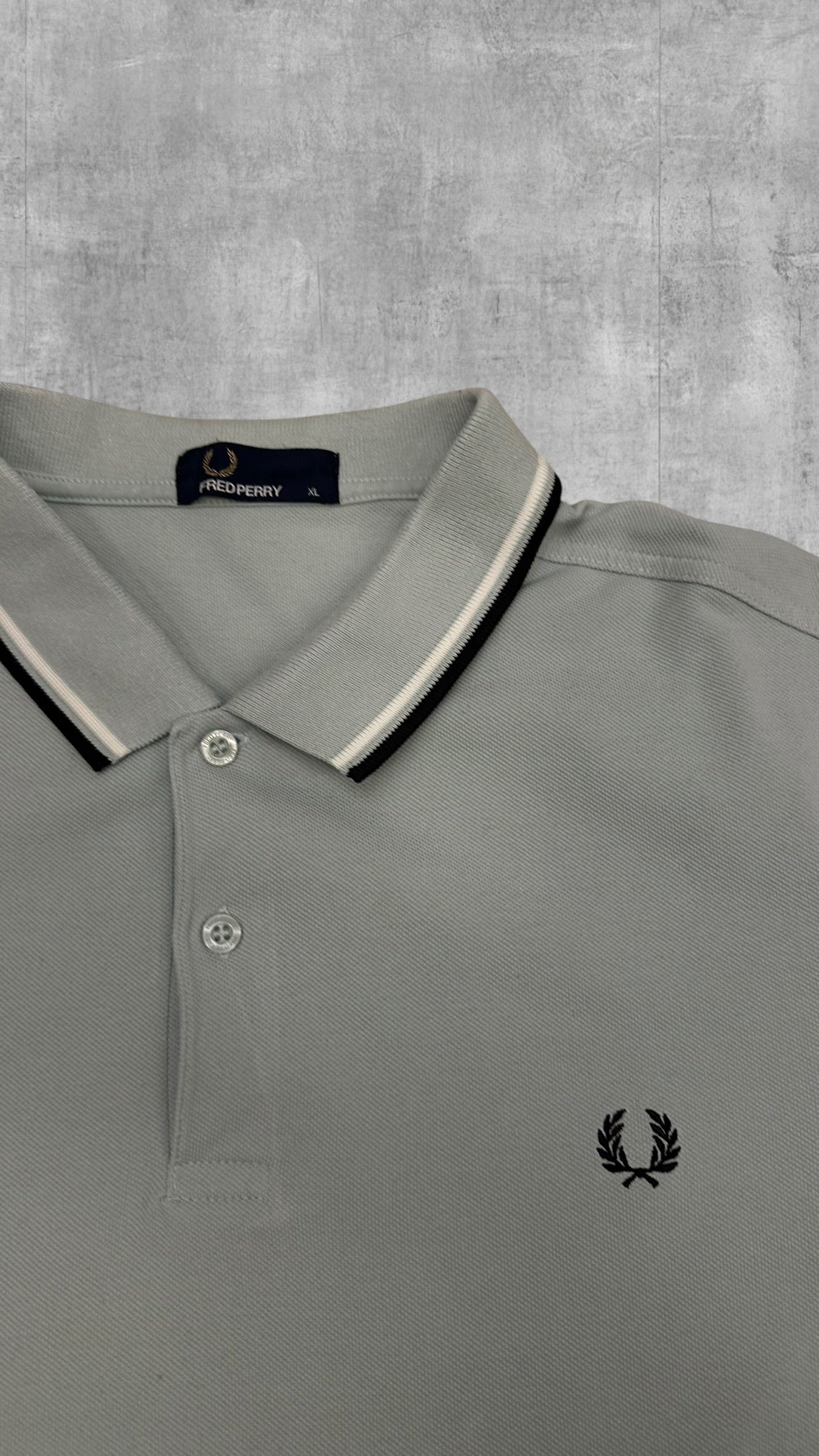 Fred Perry Polo Shirt Türkis Schwarz XL
