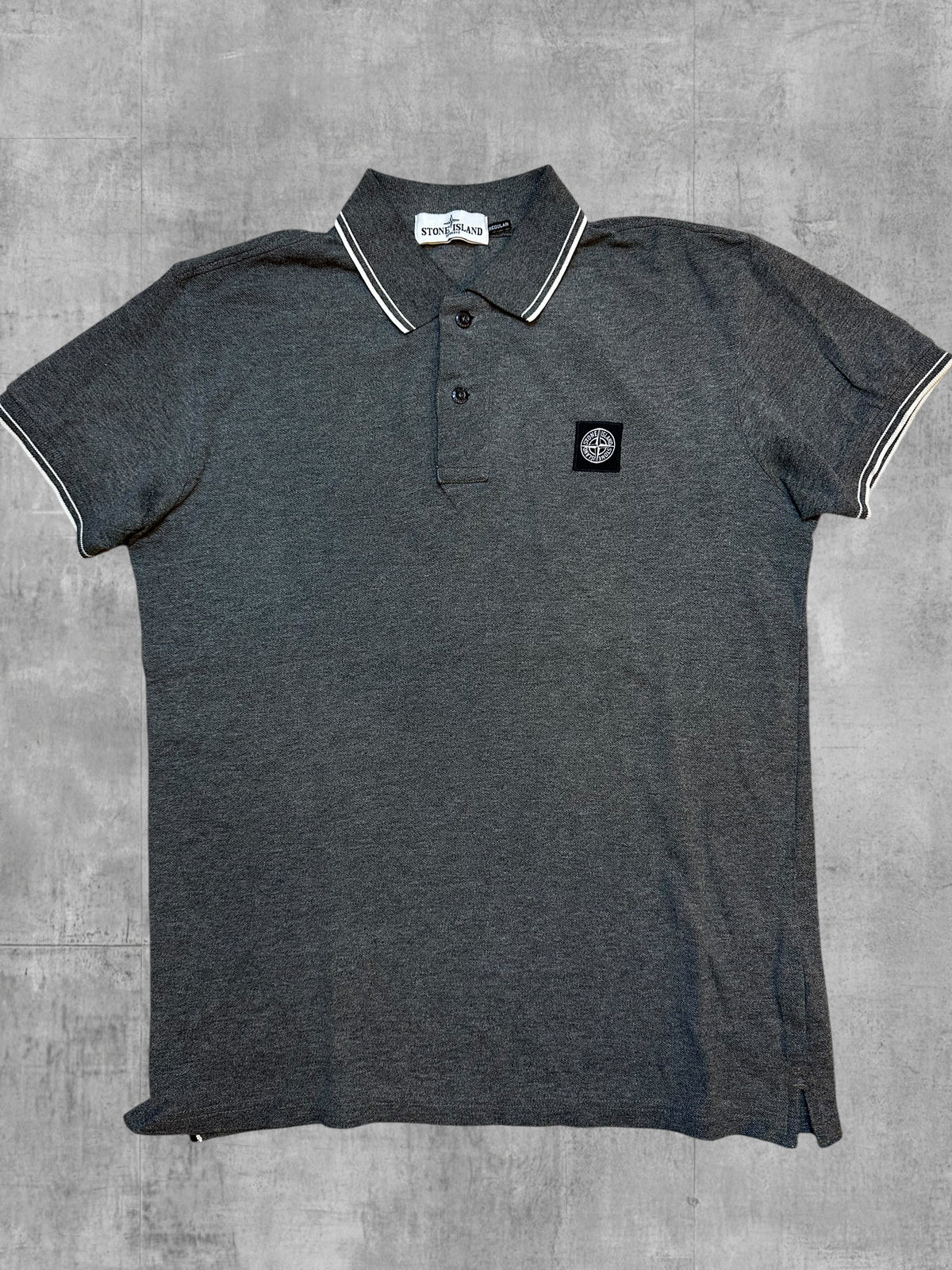 Stone Island Vintage Polo Shirt Grau S