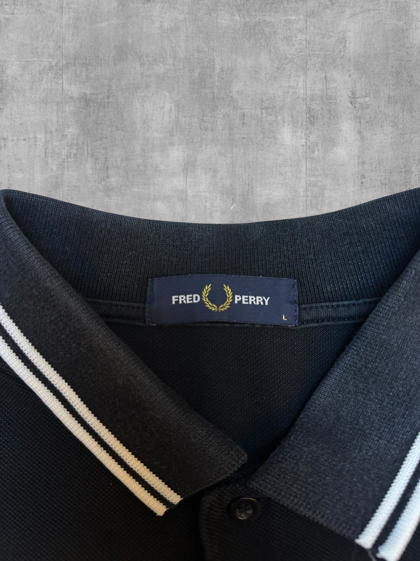Fred Perry Polo Shirt Schwarz L