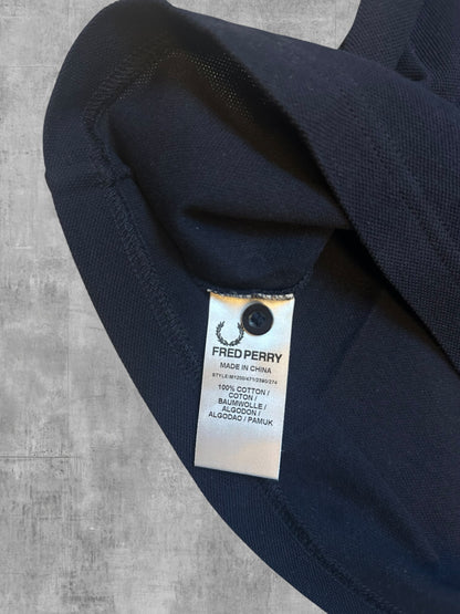 Fred Perry Polo Shirt Schwarz Rot Weiß S
