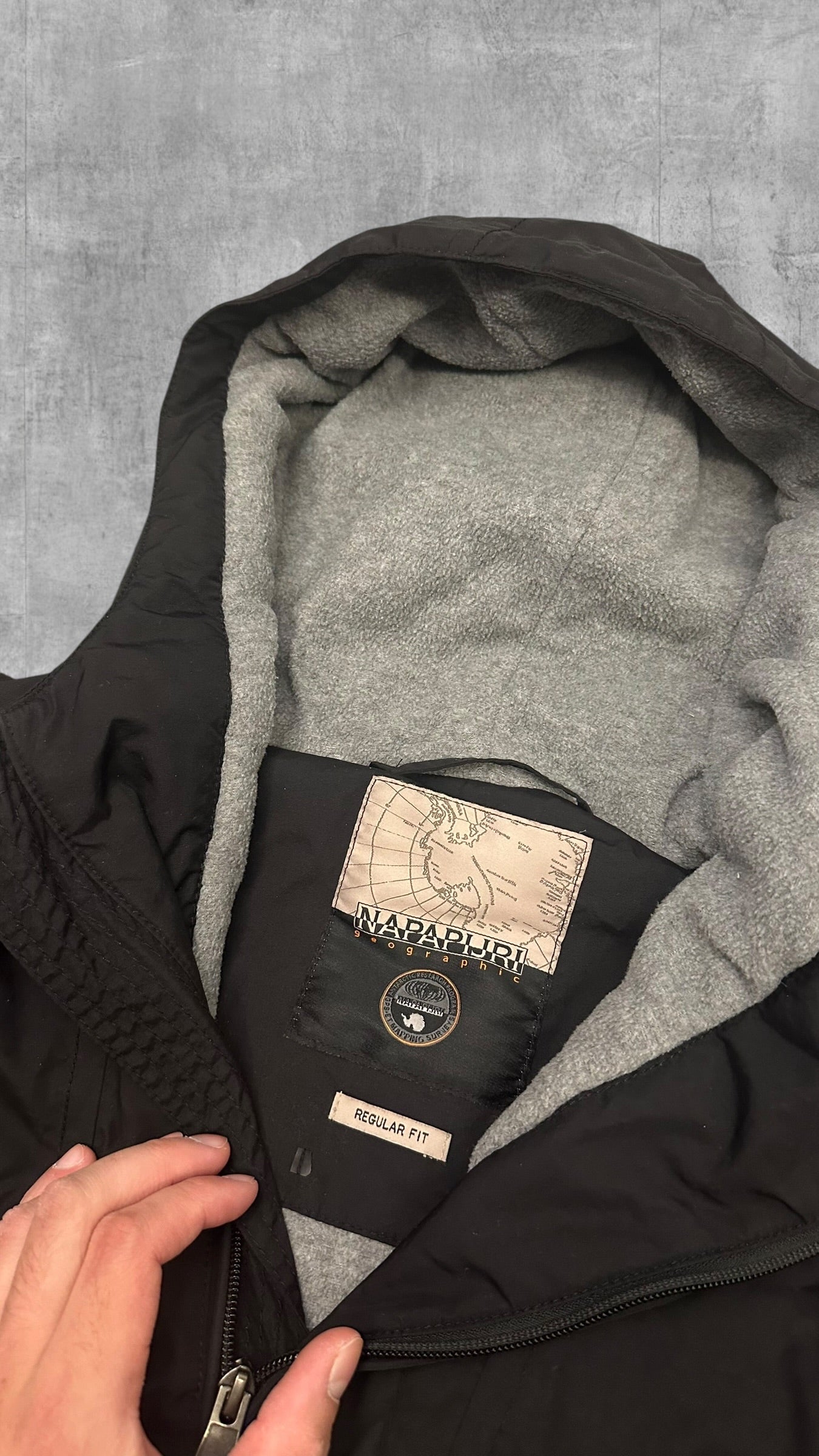 Napapijri Windbreaker gefüttert Regenjacke Schwarz L