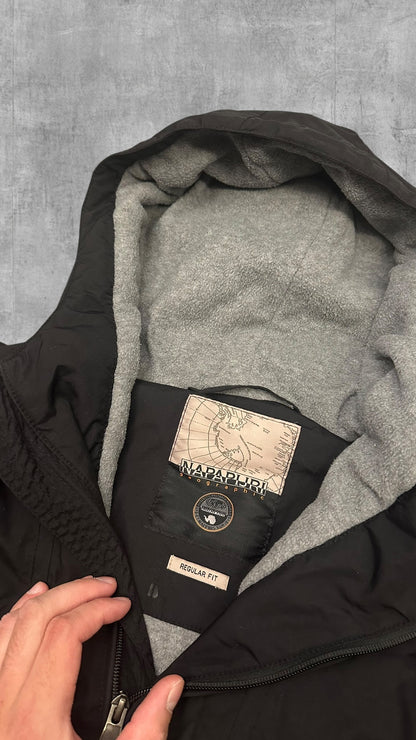 Napapijri Windbreaker gefüttert Regenjacke Schwarz L