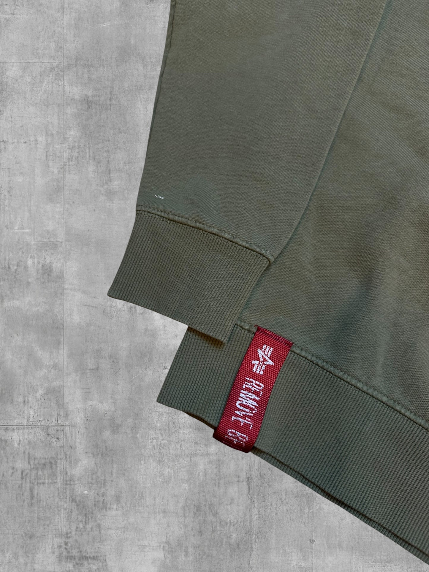 Alpha Industries Sweatshirt Khaki Schwarz L