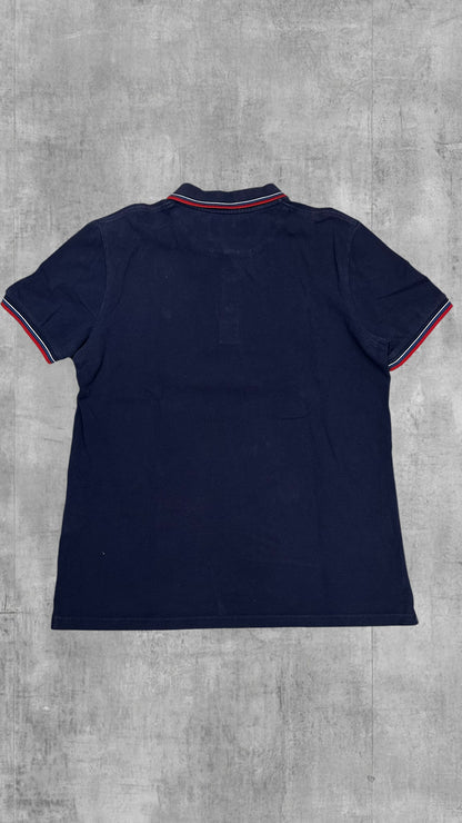 Lyle & Scott Polo Shirt Navy Blau Rot Weiß L