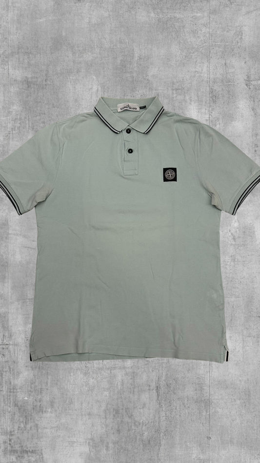 Stone Island Polo Shirt Türkis Schwarz M Slim Fit