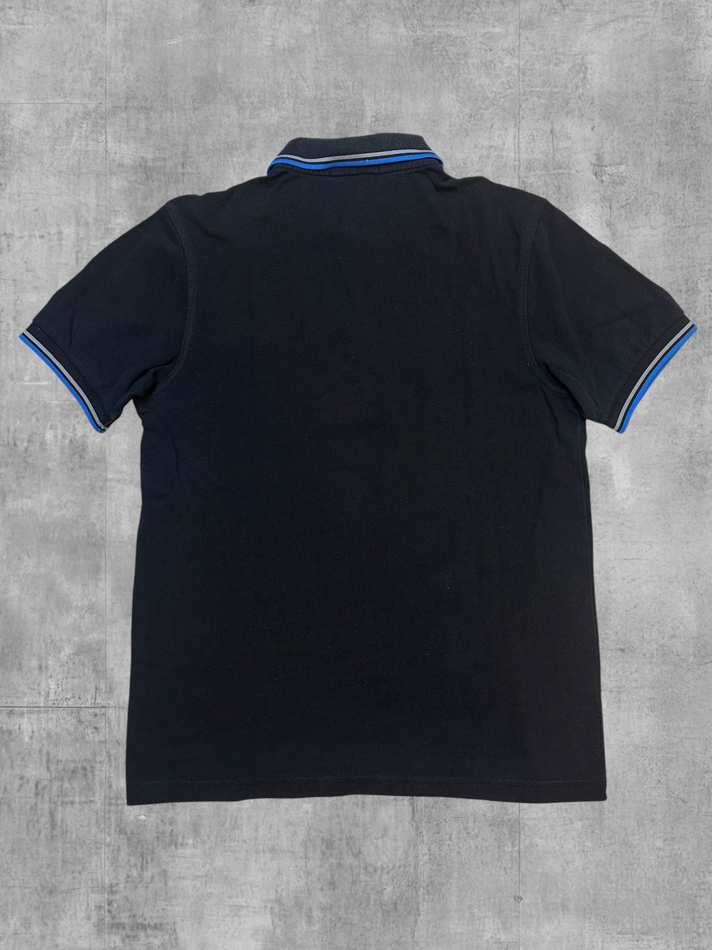 Fred Perry Polo Shirt Schwarz Blau Grau S