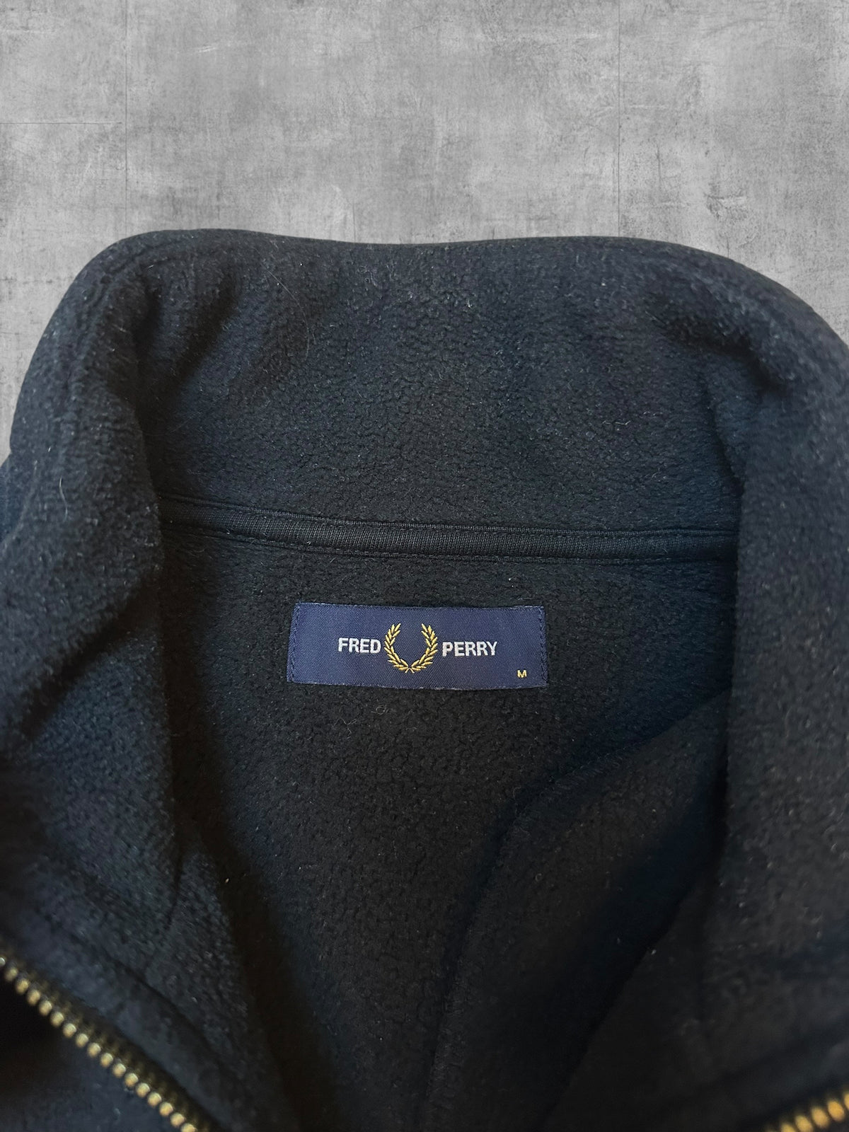 Fred Perry TeddyHalf Quarter zip Pullover Schwarz M
