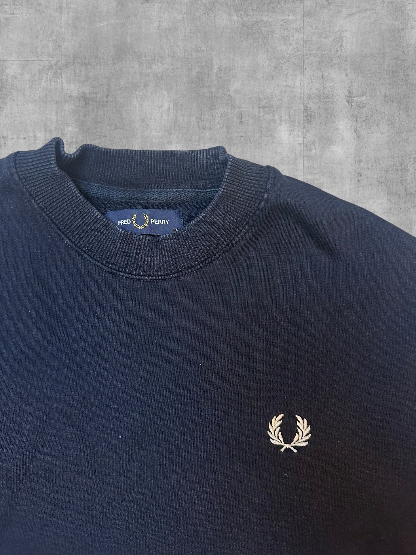 Fred Perry Sweatshirt Schwarz Weiß XS