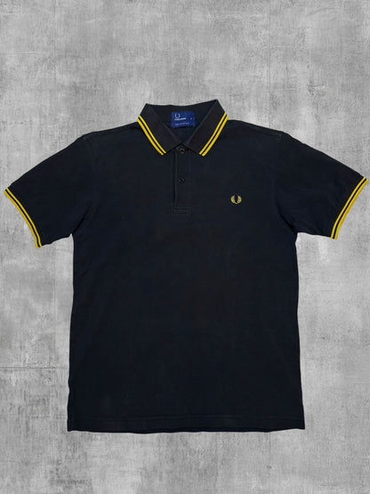 Fred Perry Polo Shirt Schwarz Gelb S