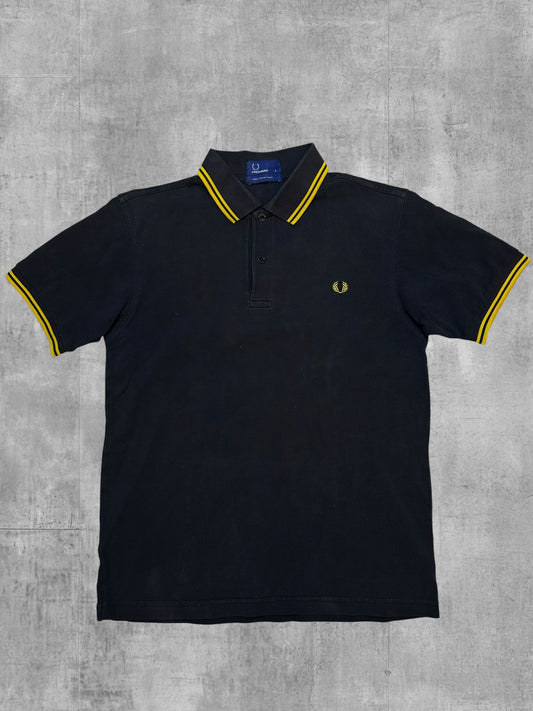 Fred Perry Polo Shirt Schwarz Gelb S