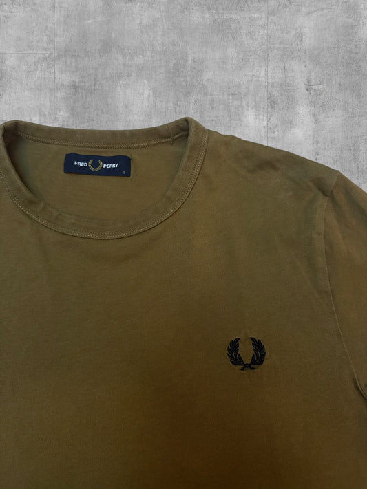 Fred Perry T-shirt Olivgrün Schwarz S