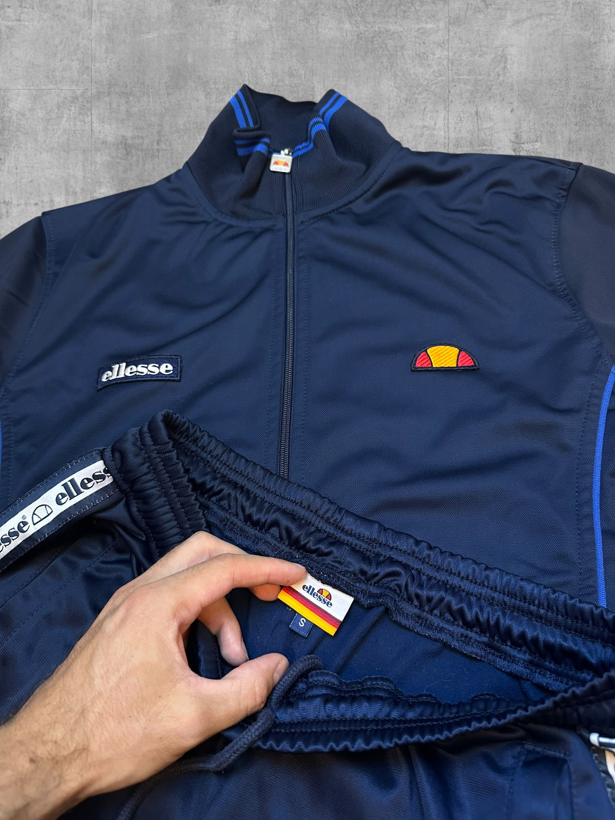 Ellesse Trainingsanzug Jacke + Hose Navy Blau S