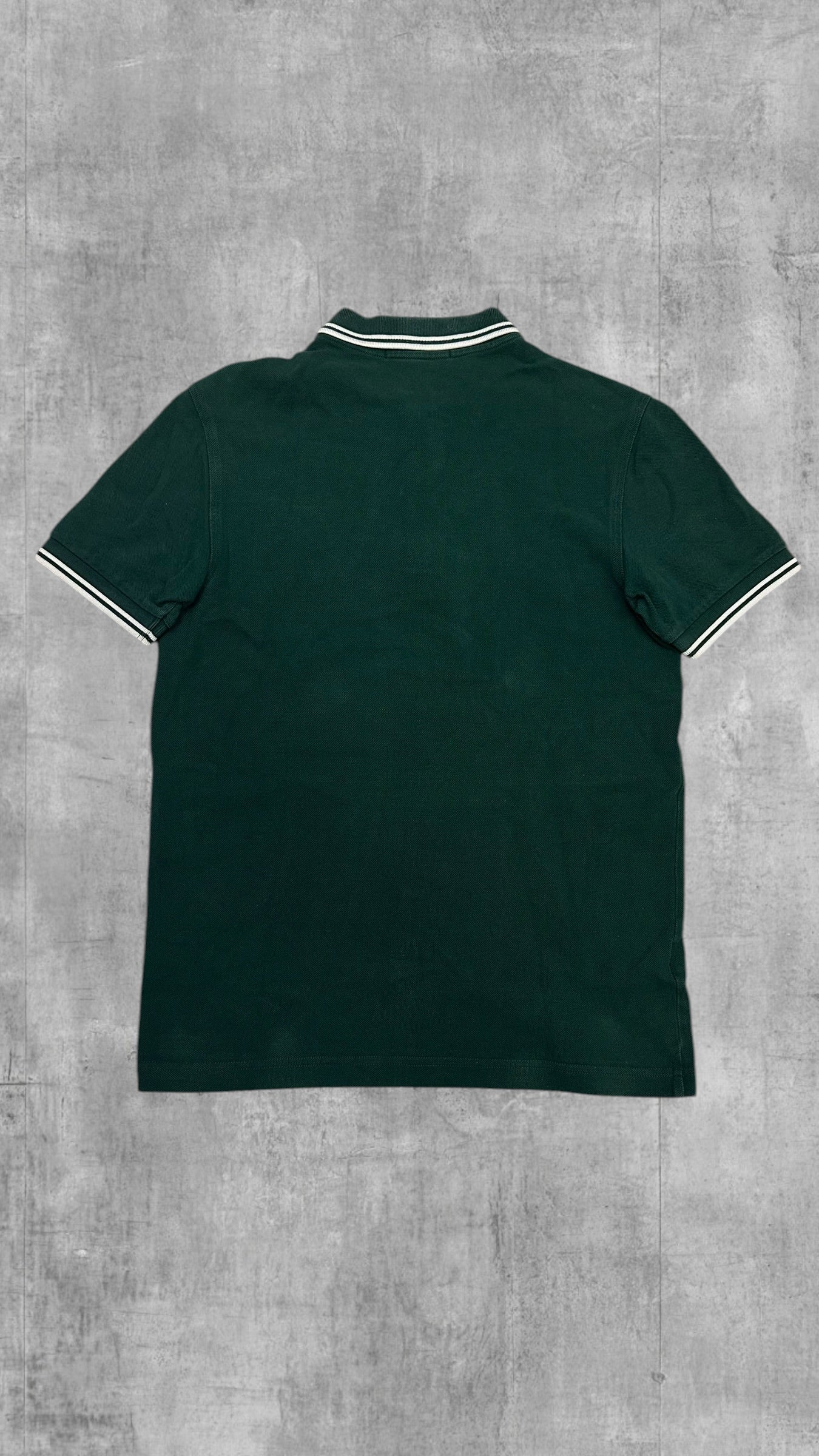 Fred Perry Polo Shirt Dunkelgrün Weiß S