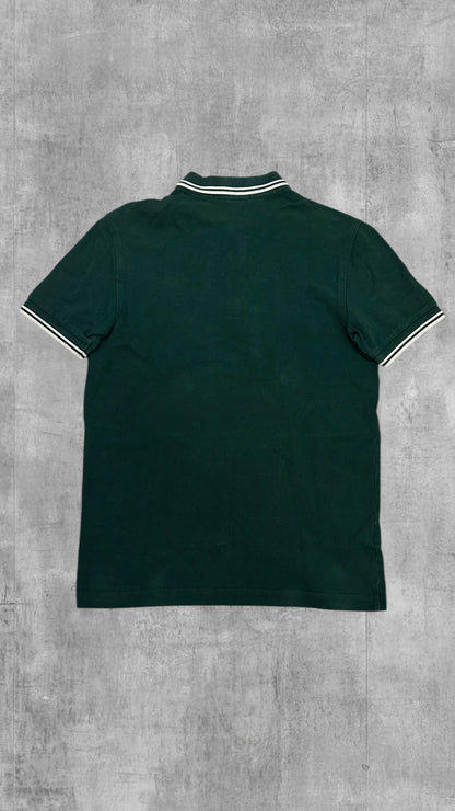 Fred Perry Polo Shirt Dunkelgrün Weiß S