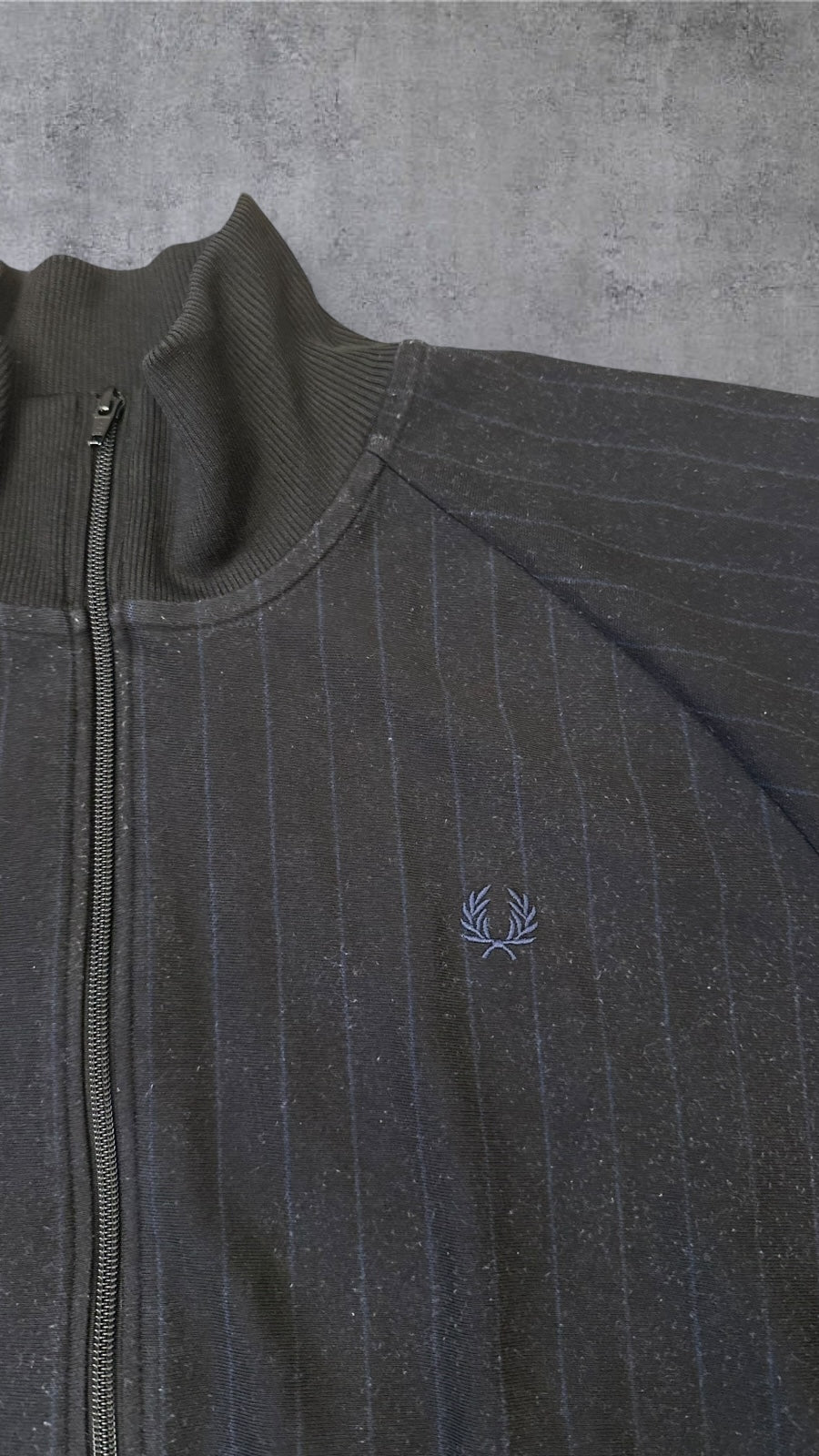 Fred Perry Trainingsjacke Taped Zip Jacke Schwarz Navy Blau XXL