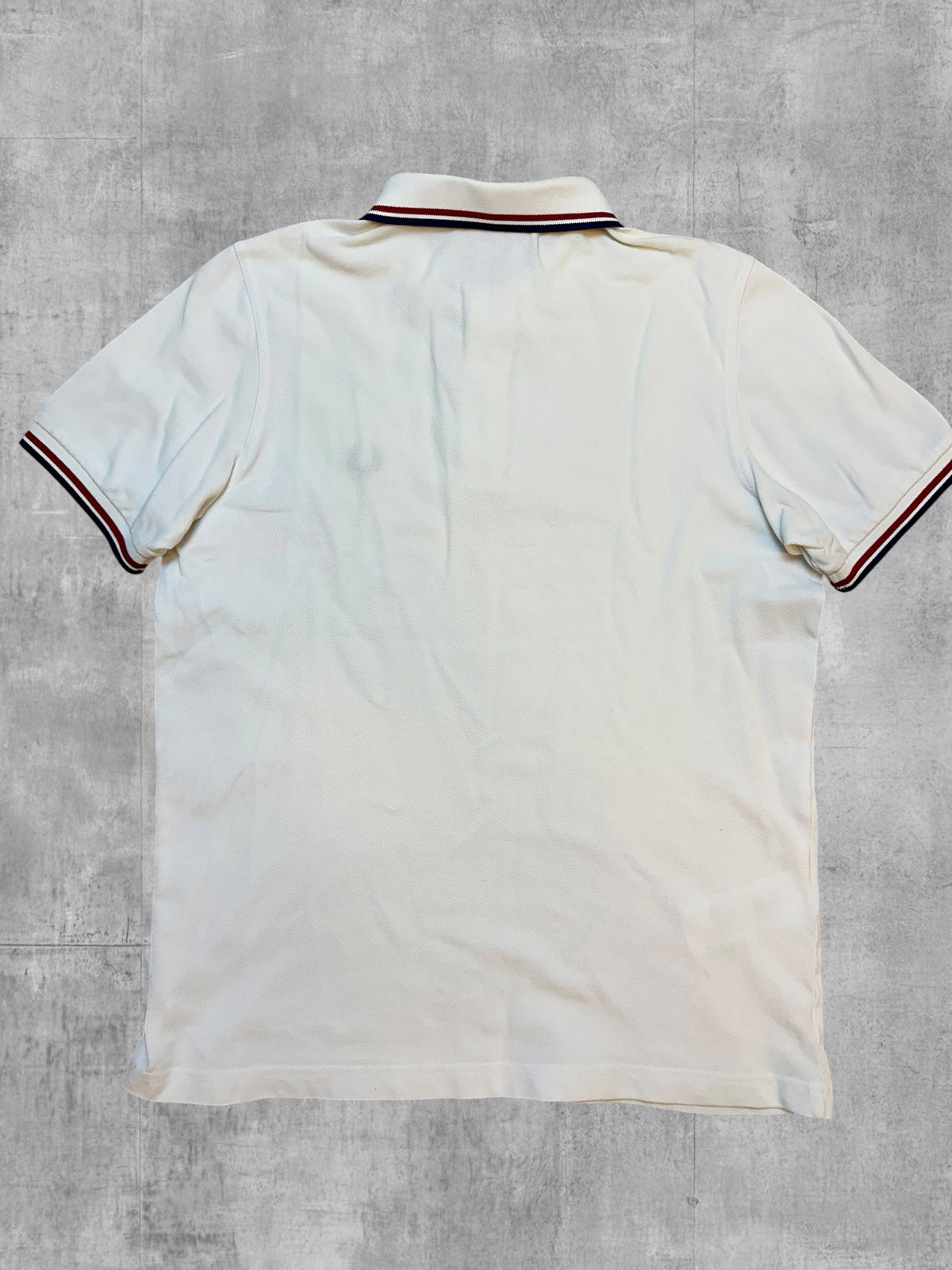 Fred Perry Polo Shirt Weiß Schwarz Rot M