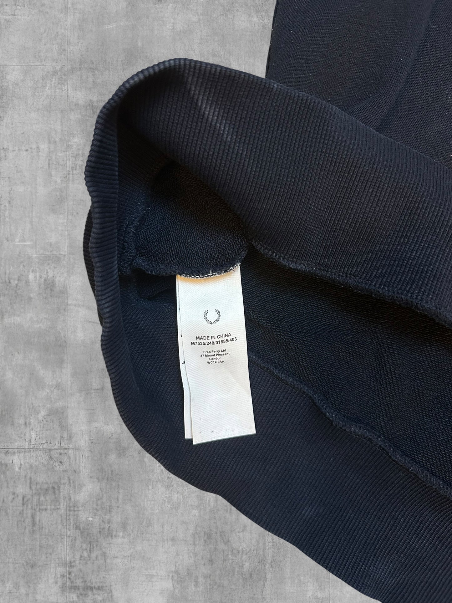 Fred Perry Sweatshirt Schwarz Weiß XL