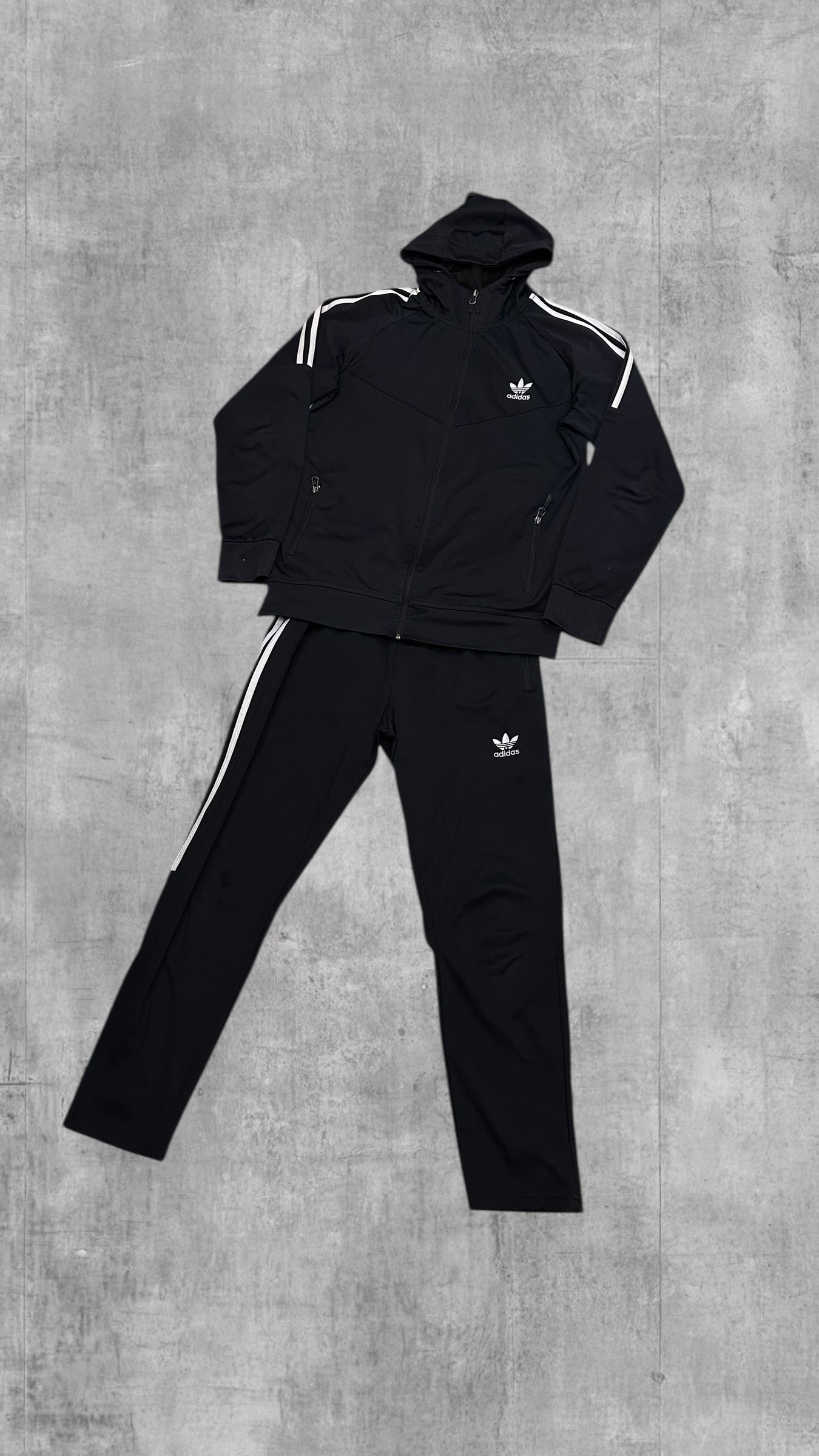 Adidas Trainingsanzug, Trainingsanzug Hose Schwarz M