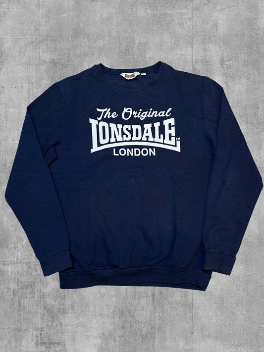 Lonsdale London Sweatshirt Navy Blau Weiß M