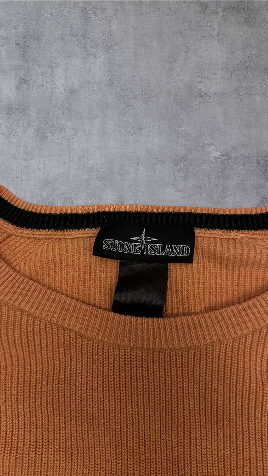 Stone Island Vintage Strick Sweatshirt Orange XL