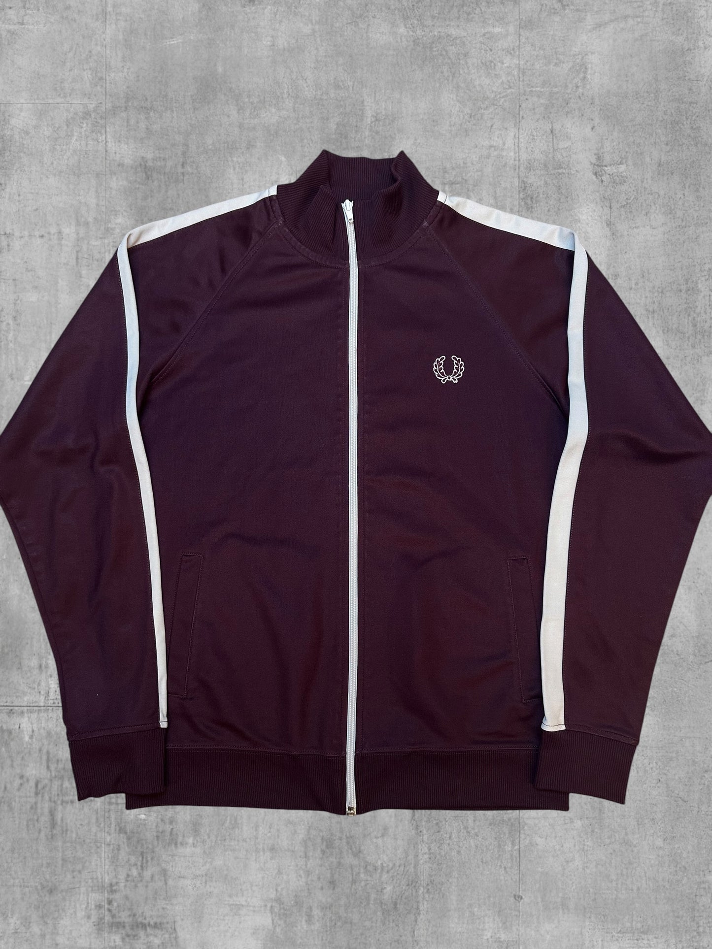 Fred Perry Trainingsjacke Taped Weinrot M