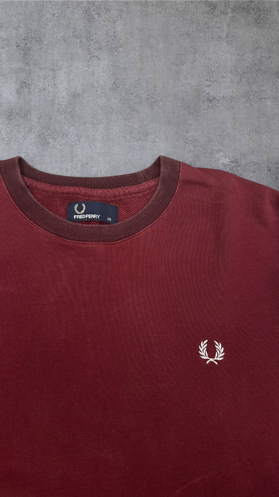 Fred Perry Sweatshirt Bordeaux Rot XS