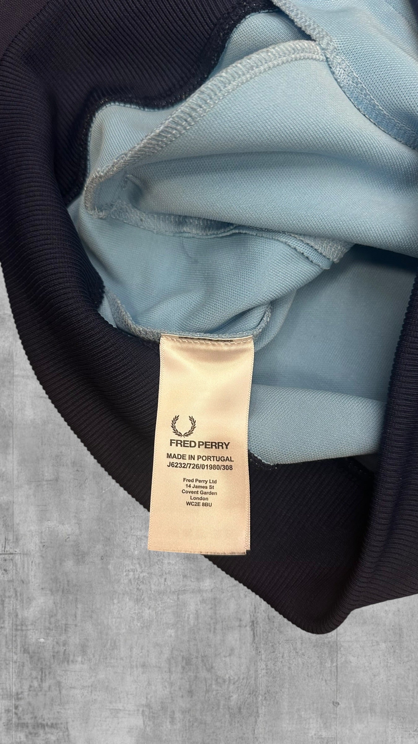 Fred Perry Vintage Trainingsjacke Hellblau Navy Blau S