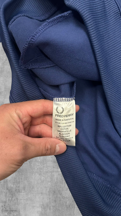 Fred Perry Vintage Trainingsjacke Taped Dunkelblau Weiß L