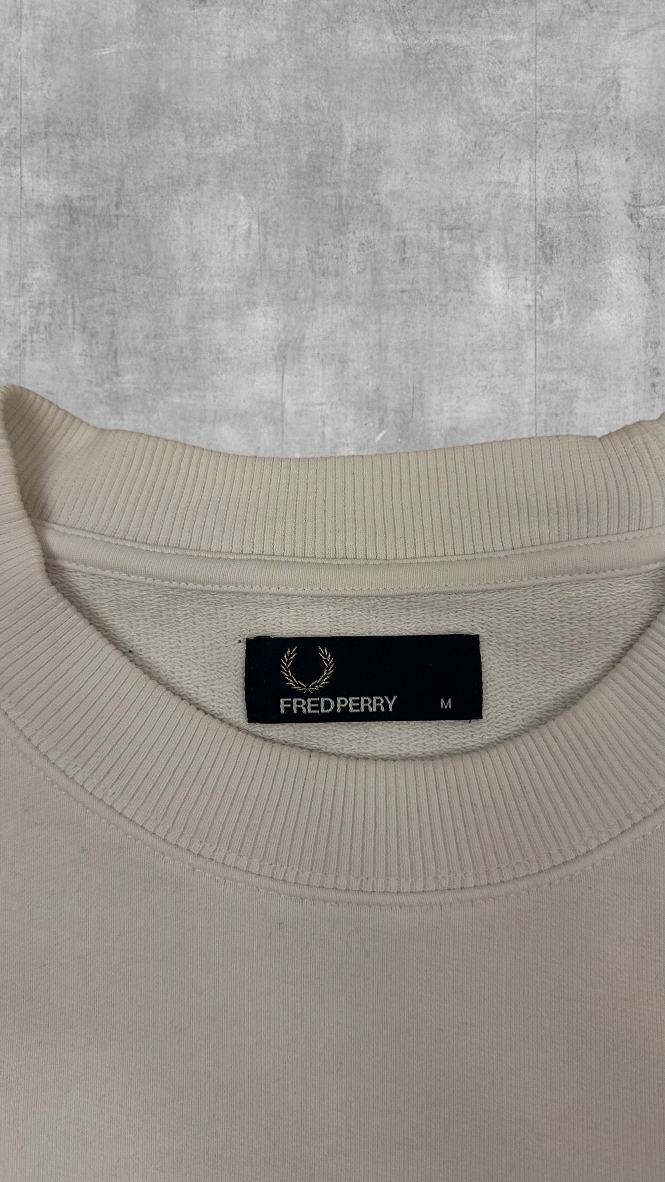 Fred Perry Sweatshirt Weiß Schwarz M