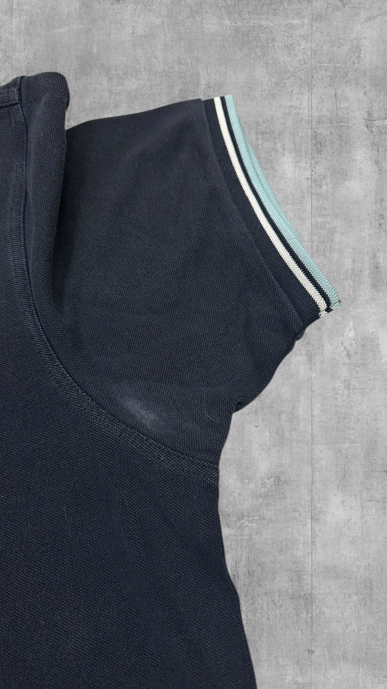 Fred Perry Polo Shirt Schwarzblau Weiß XL